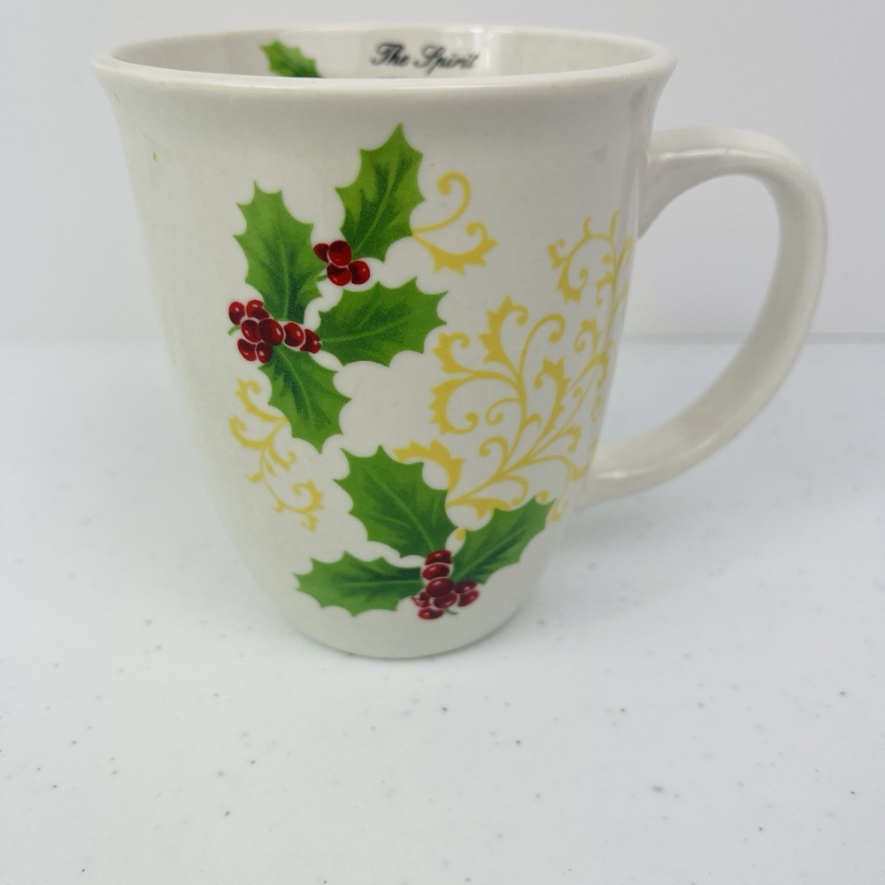 Atico International 1980s Christmas Spirit Coffee Mug 13OZ 4"Ceramic Vintage